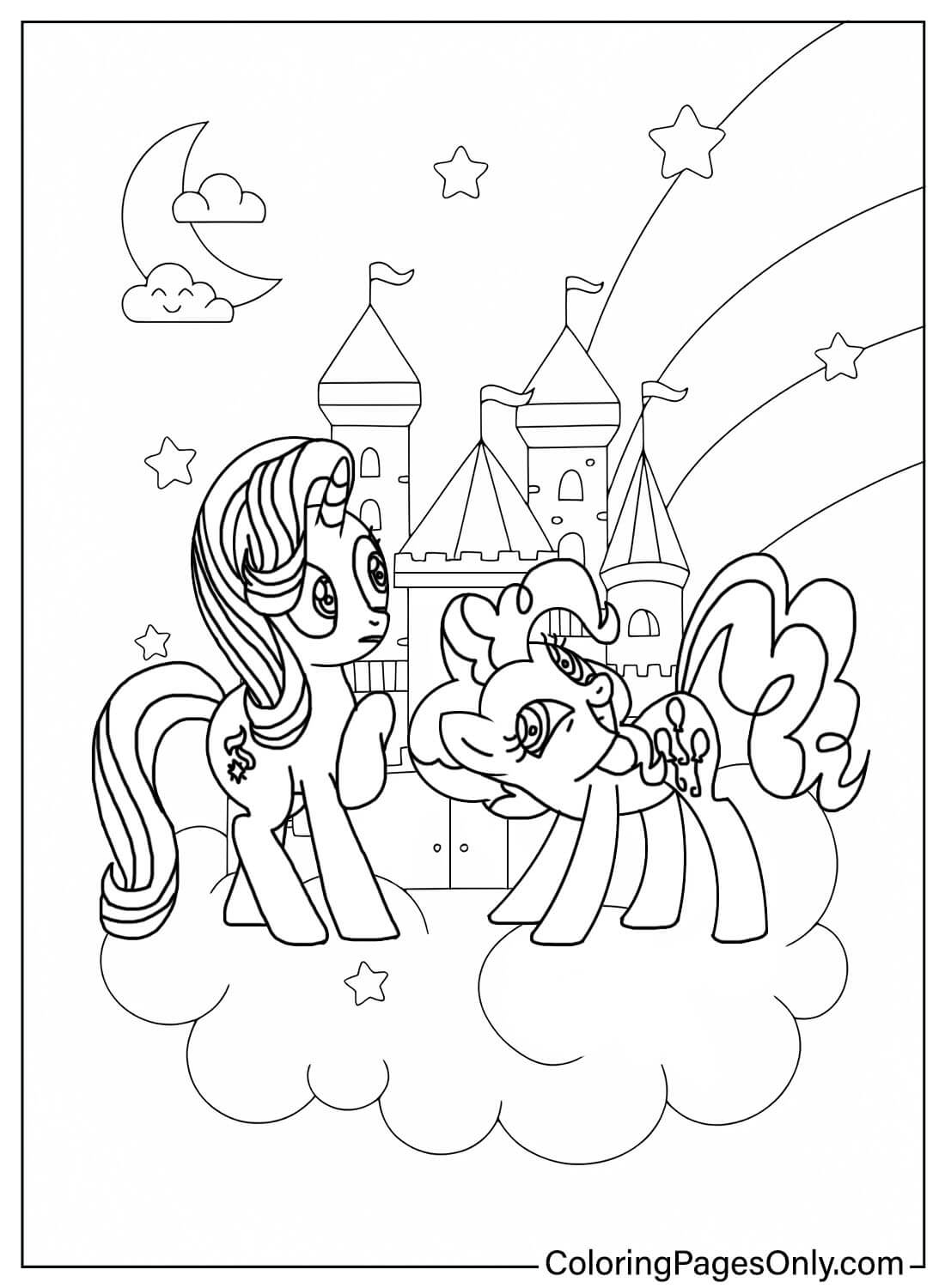 Starlight Glimmer with Pinkie Pie Coloring Pages from Starlight Glimmer