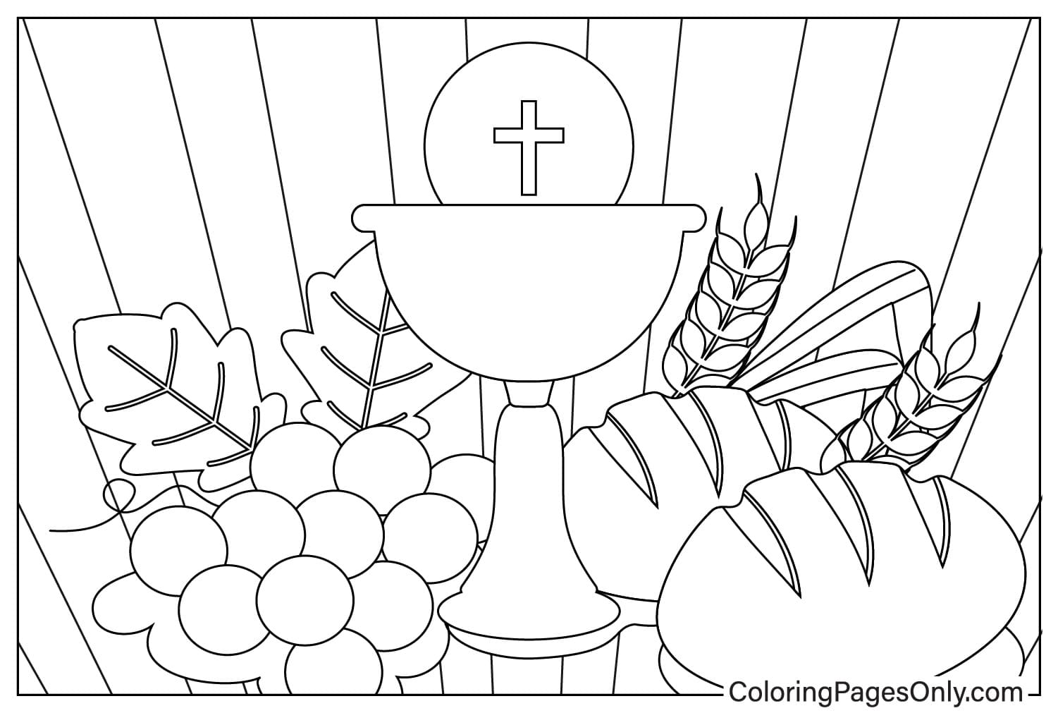 The Last Supper on Holy Thursday Coloring Page from Holy Thursday