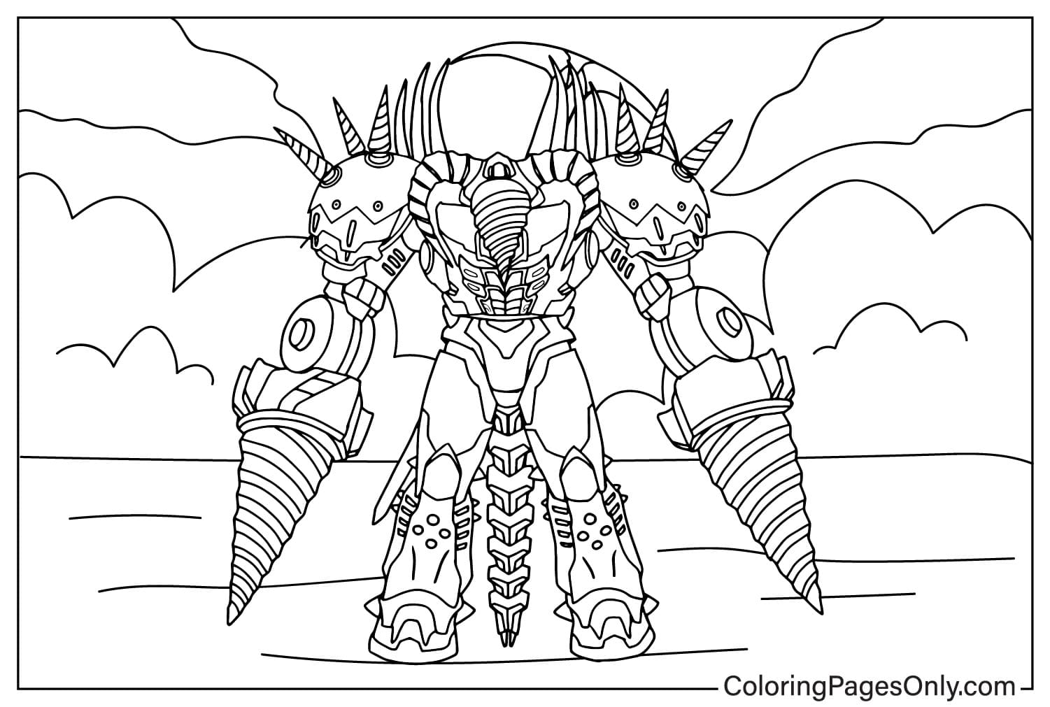 Upgraded Titan Drill Man Coloring Page from Upgraded Titan Drill Man