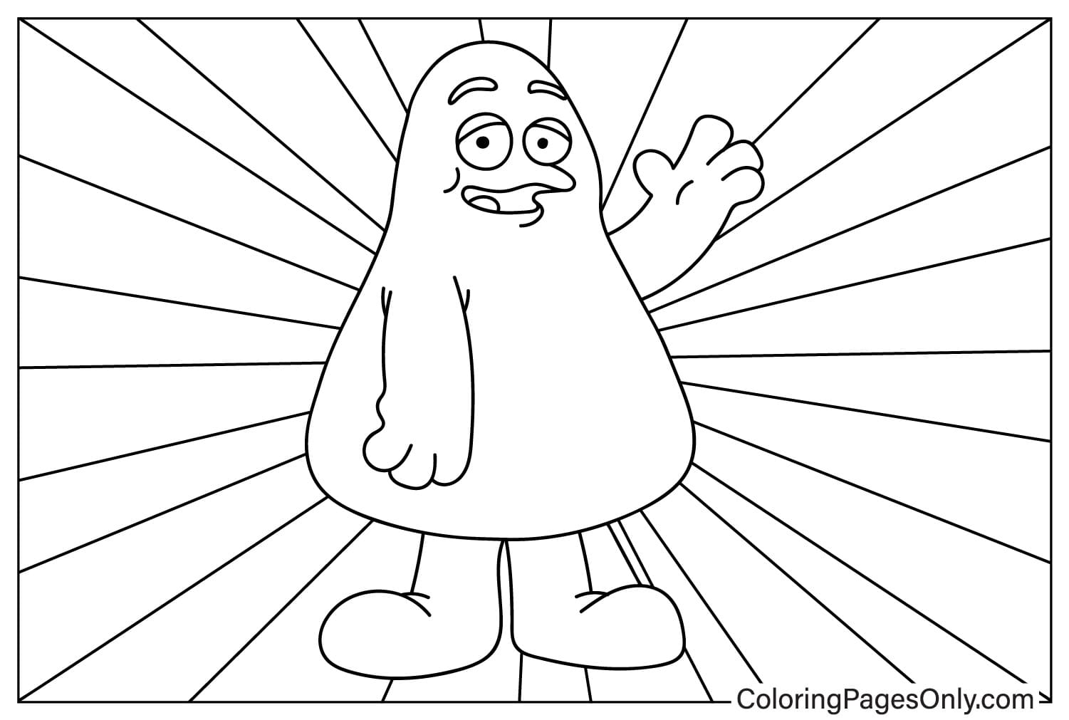 Vector Purple Grimace Coloring Page from Grimace