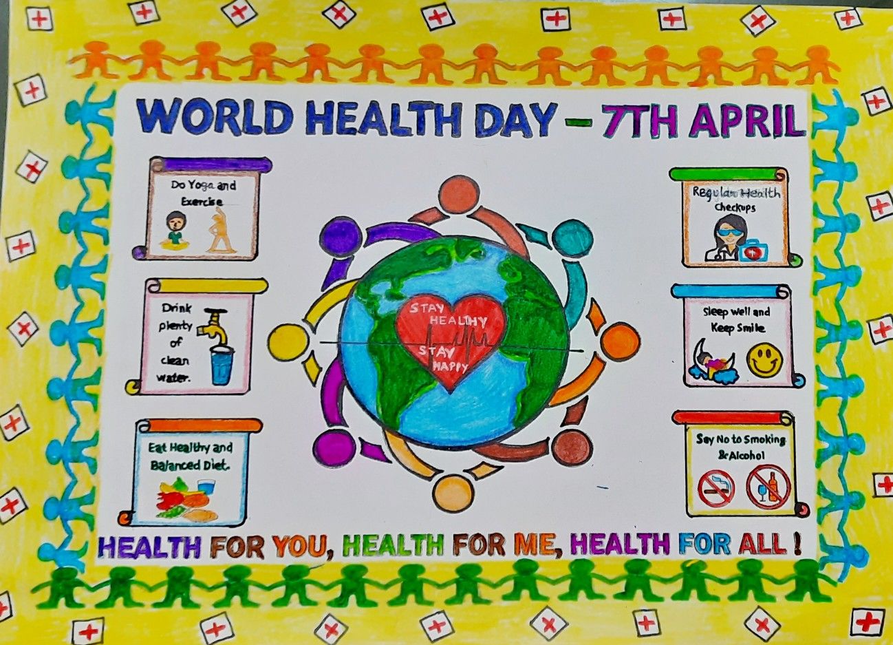 صفحات تلوين يوم الصحة العالمي 4