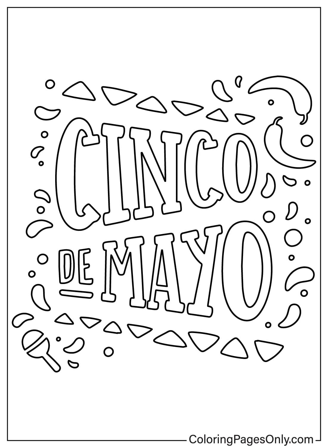 Cinco De Mayo Typografie von Cinco De Mayo