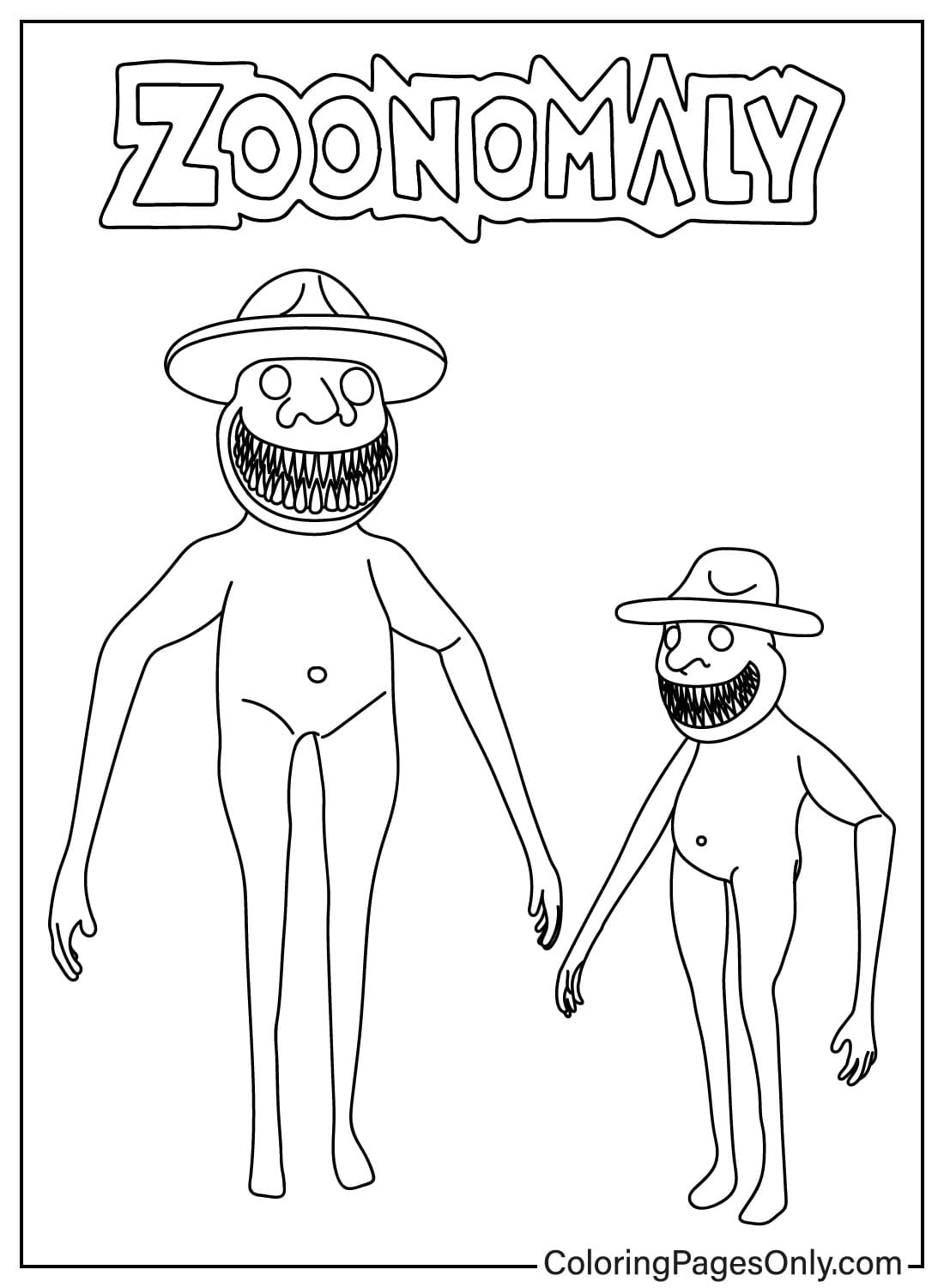 Coloring Sheet Zoonomaly from Zoonomaly