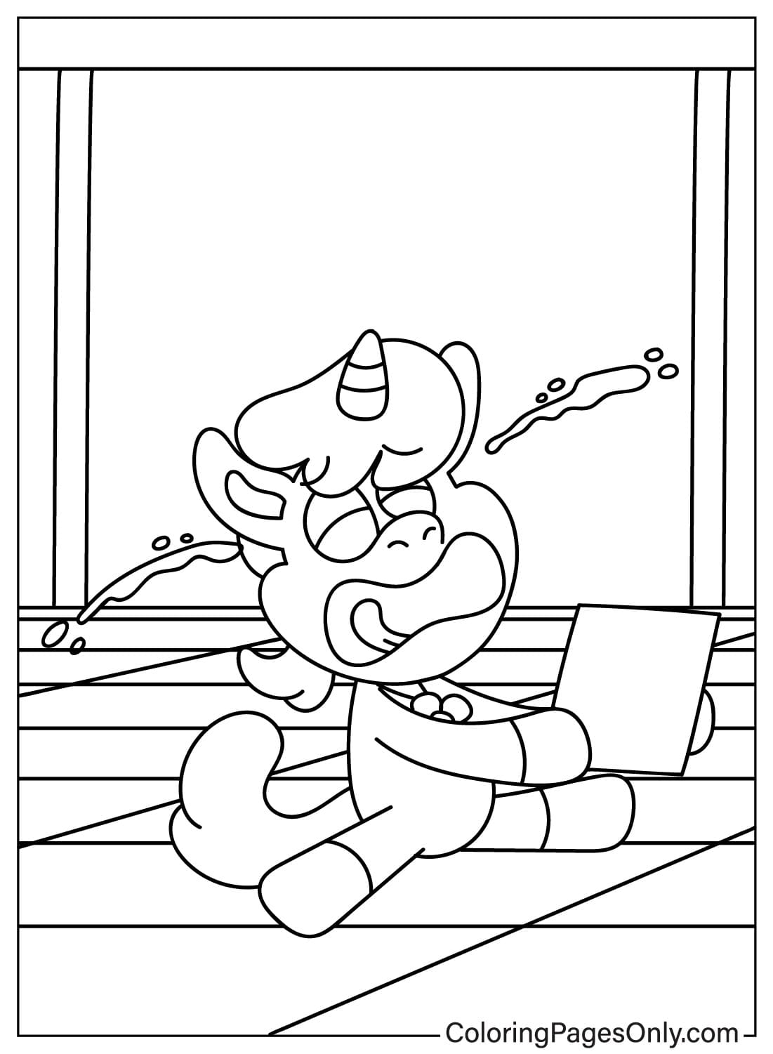 CraftyCorn Crying Coloring Page from CraftyCorn