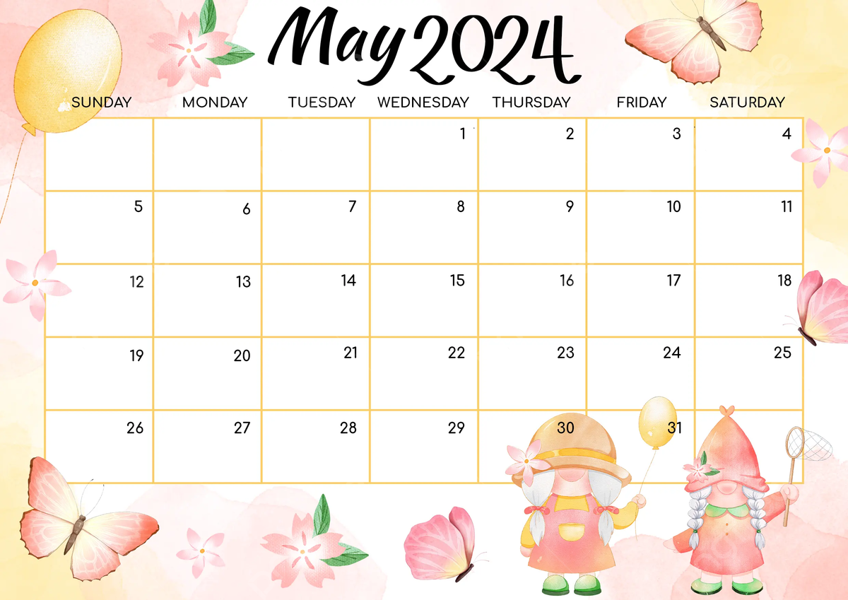 创建五月日历