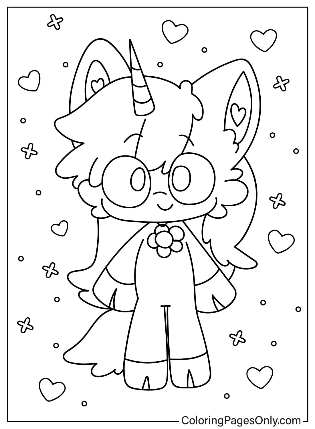 Cute CraftyCorn Coloring Page from CraftyCorn