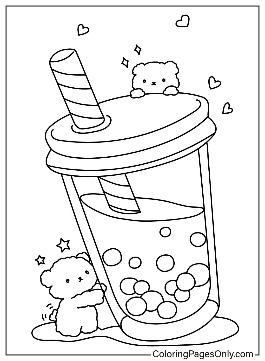 Boba Tea Coloring Pages Boba Tea Coloring Pages