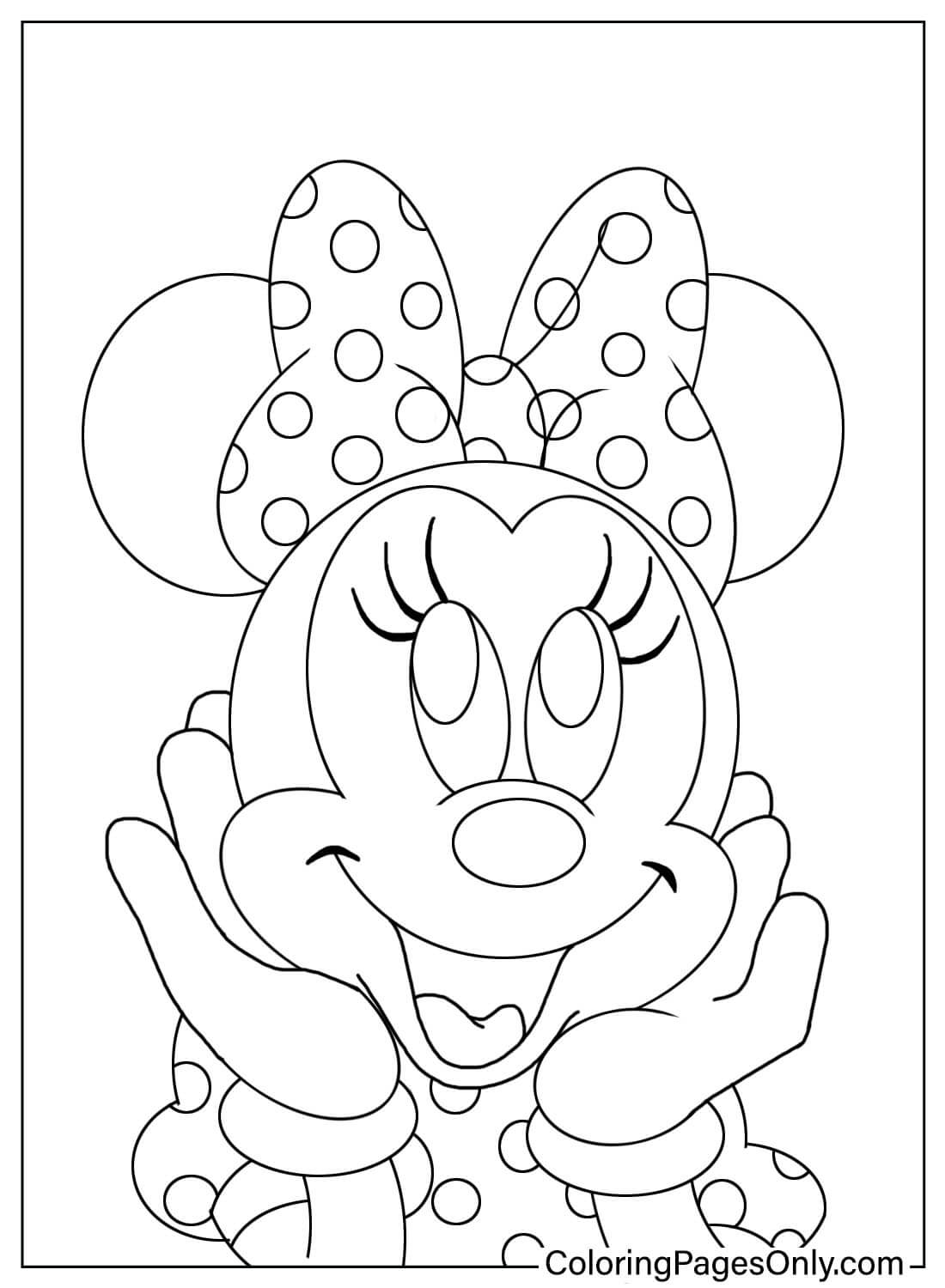 Leuke Minnie Mouse kleurplaat van Minnie Mouse