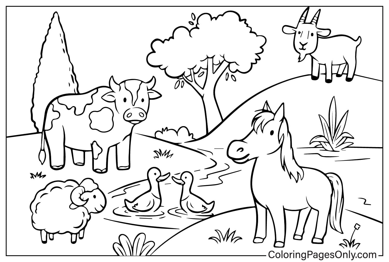 Doodle animali da fattoria da animali da fattoria