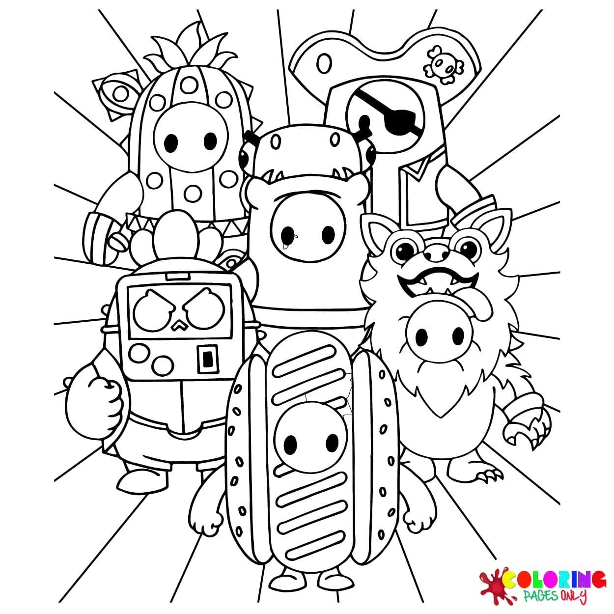 Fall Guys Coloring Pages
