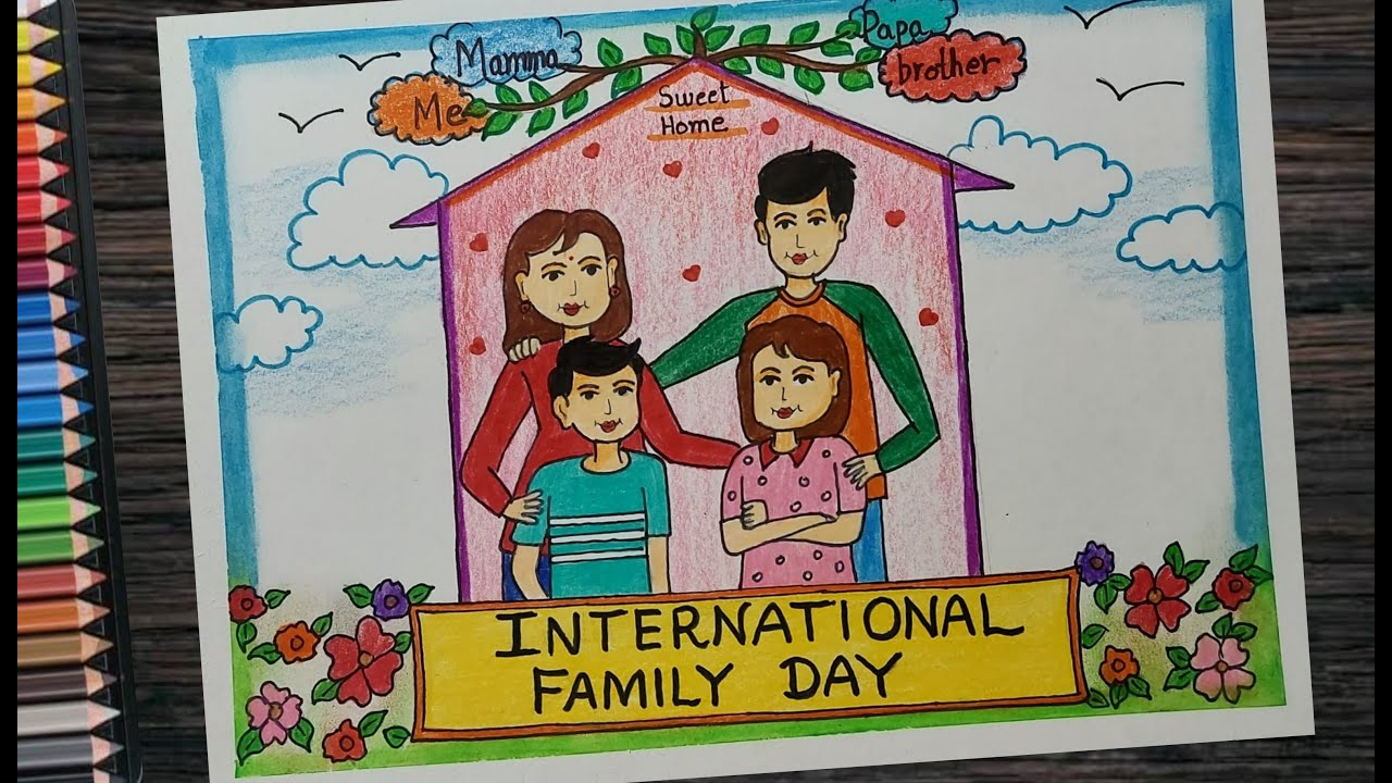 Desenhos para colorir do Dia da Família 5