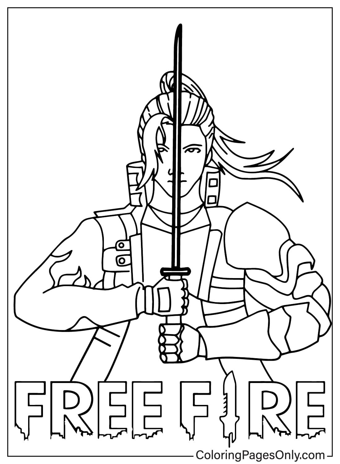 Free Fire Character Free Printable Coloring Pages