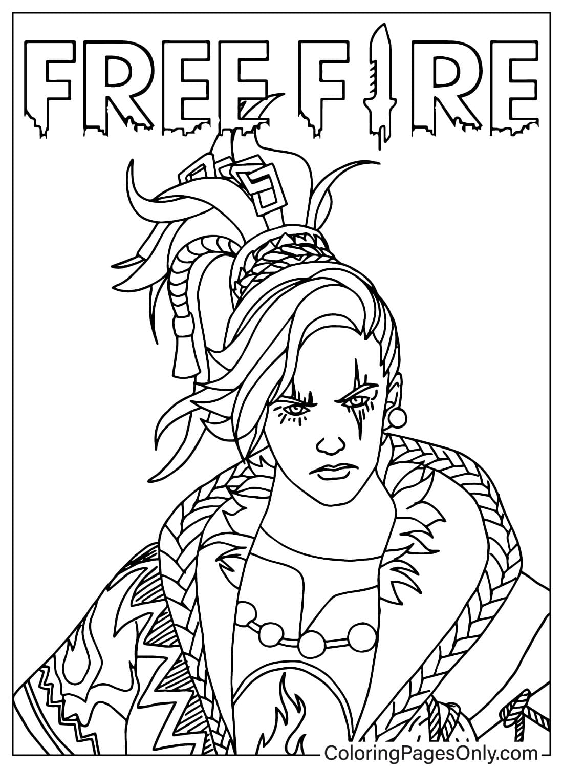 Free Fire Oni Soulseeker Free Printable Coloring Pages