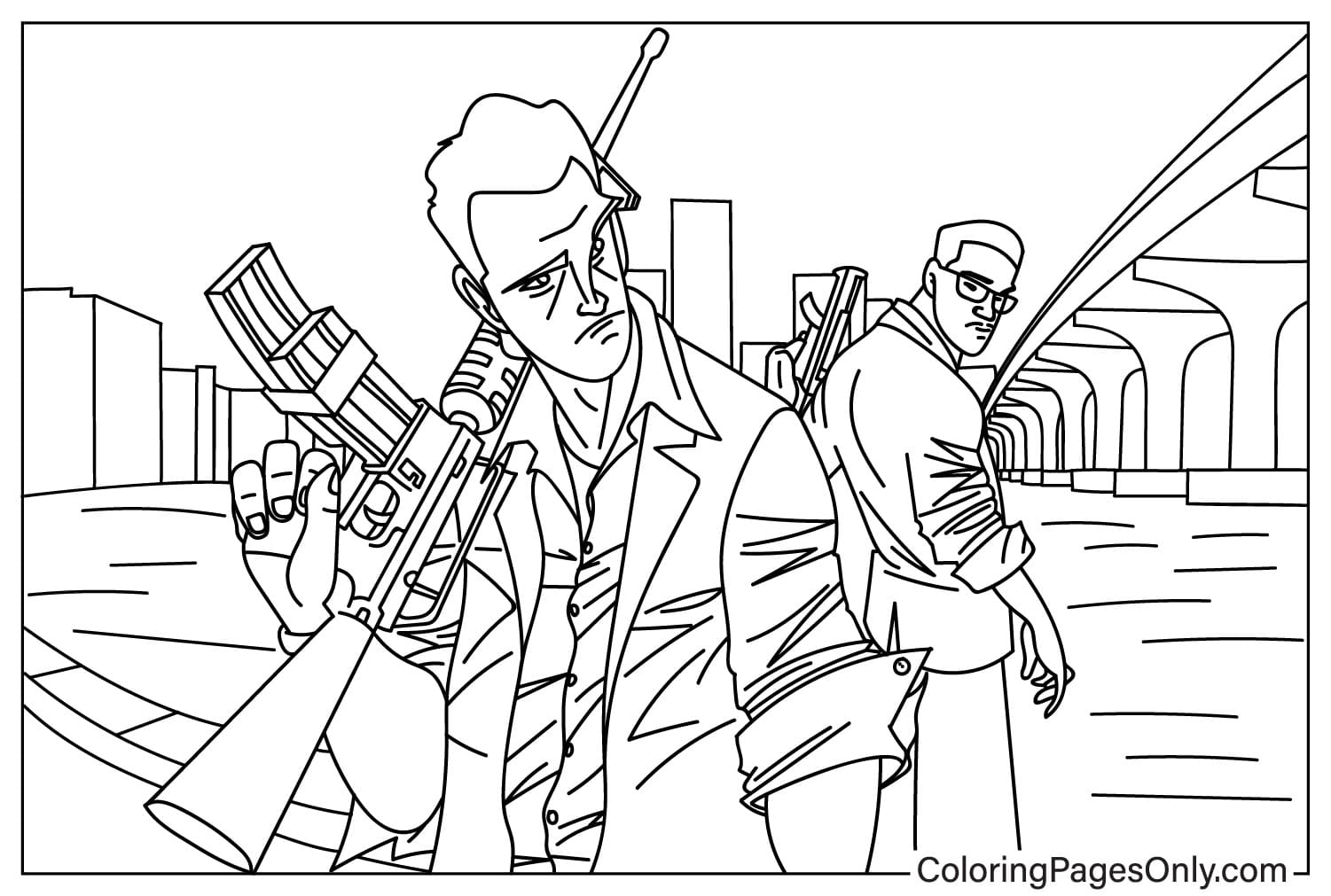 GTA 5 Free Printable Coloring Pages