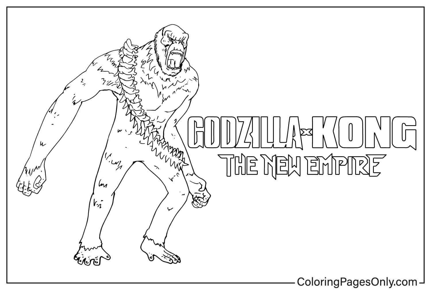 Godzilla x Kong - Page couleur du nouvel empire de Godzilla x Kong : Le nouvel empire
