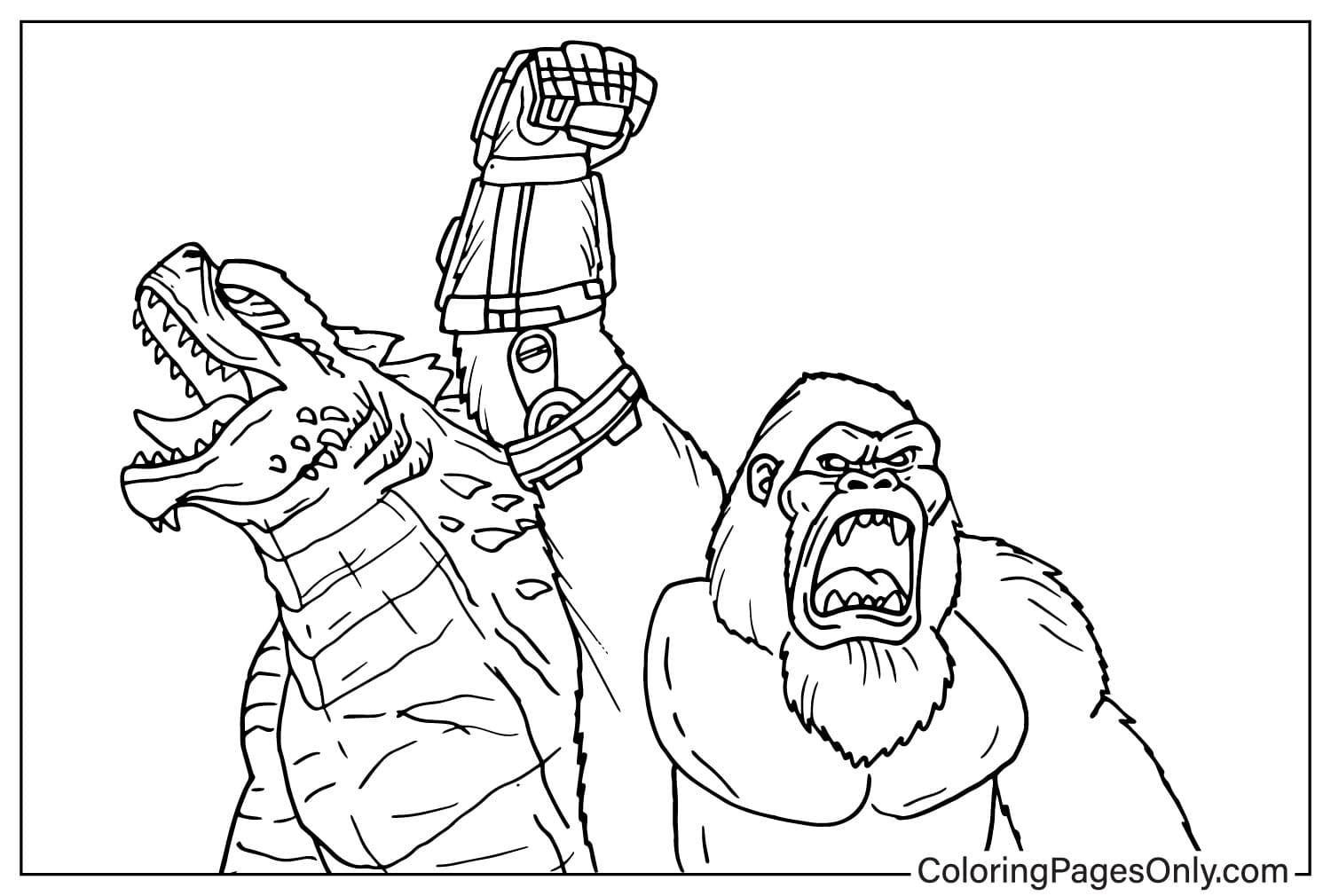 Godzilla x Kong- The New Empire Pictures to Color from Godzilla x Kong: The New Empire