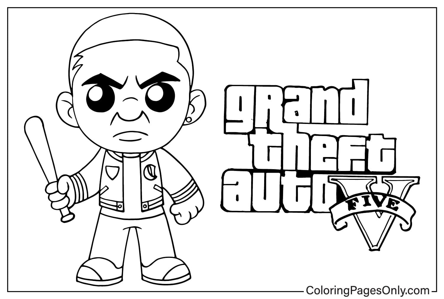 Grand Theft Auto V (GTA 5) Personagem Chibi de Grand Theft Auto V (GTA 5)