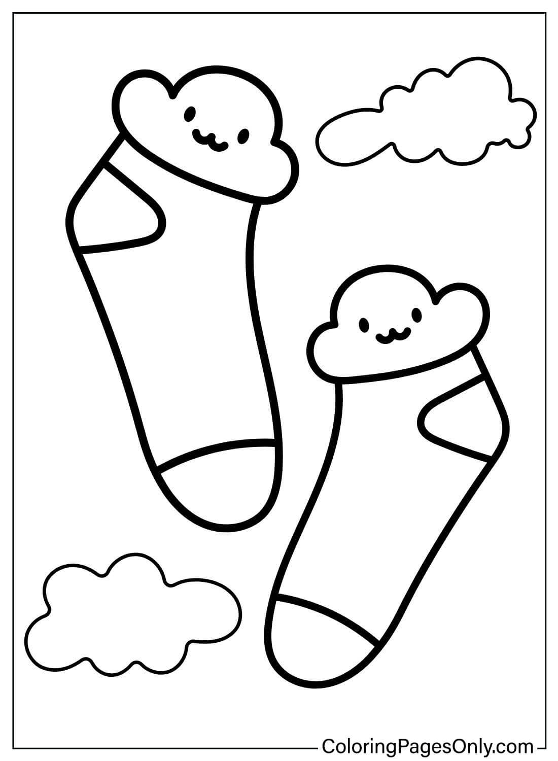 Image Socks Coloring Page from Socks