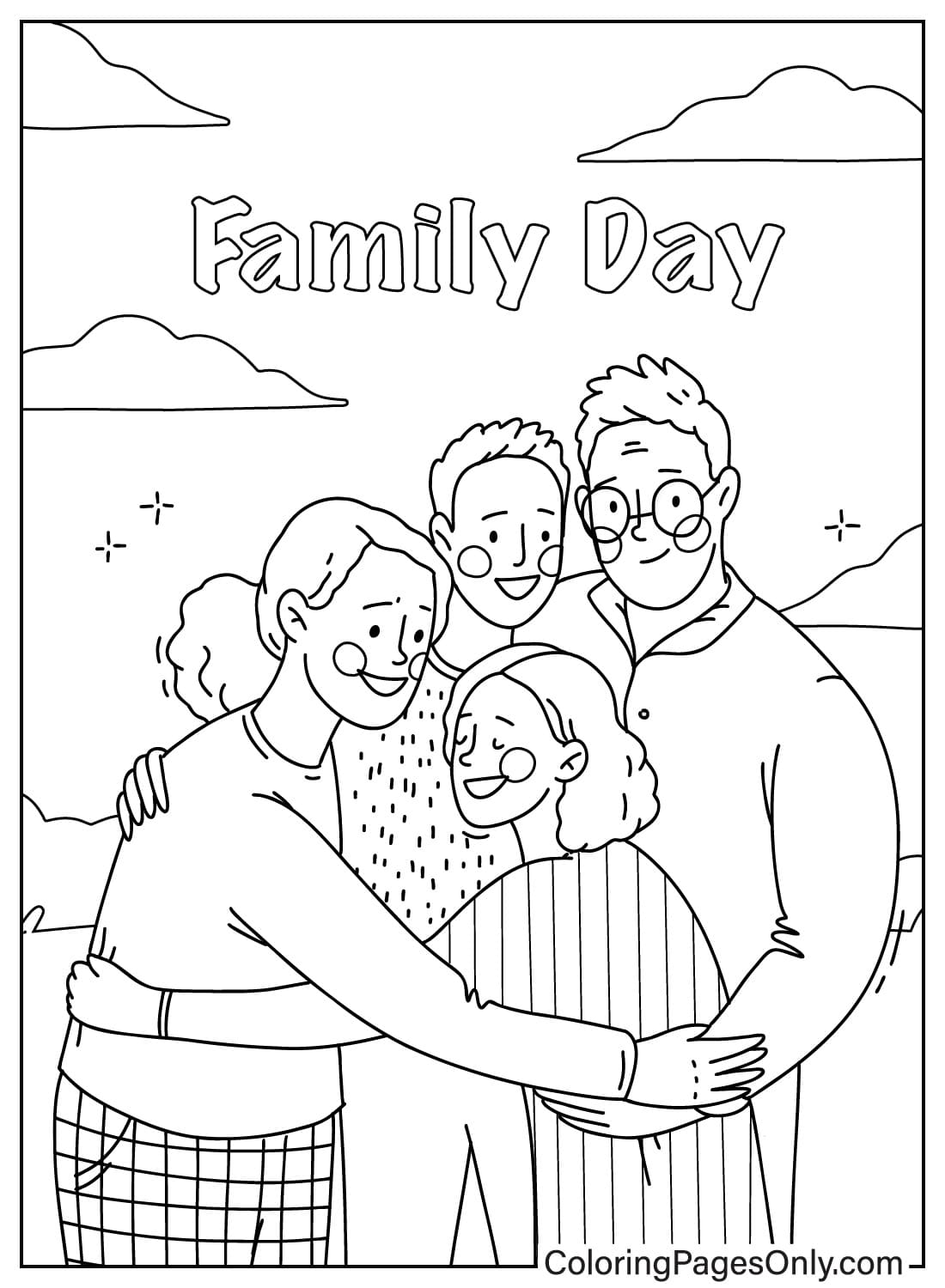 Imagens Página para colorir do Dia da Família do Dia da Família
