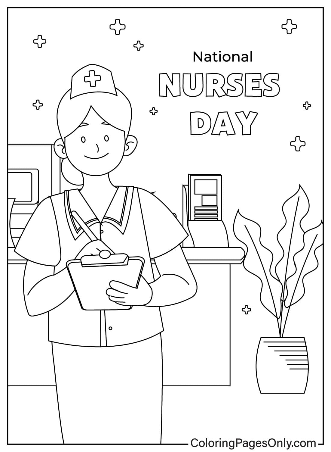 Images Coloriage d'infirmière de Infirmière