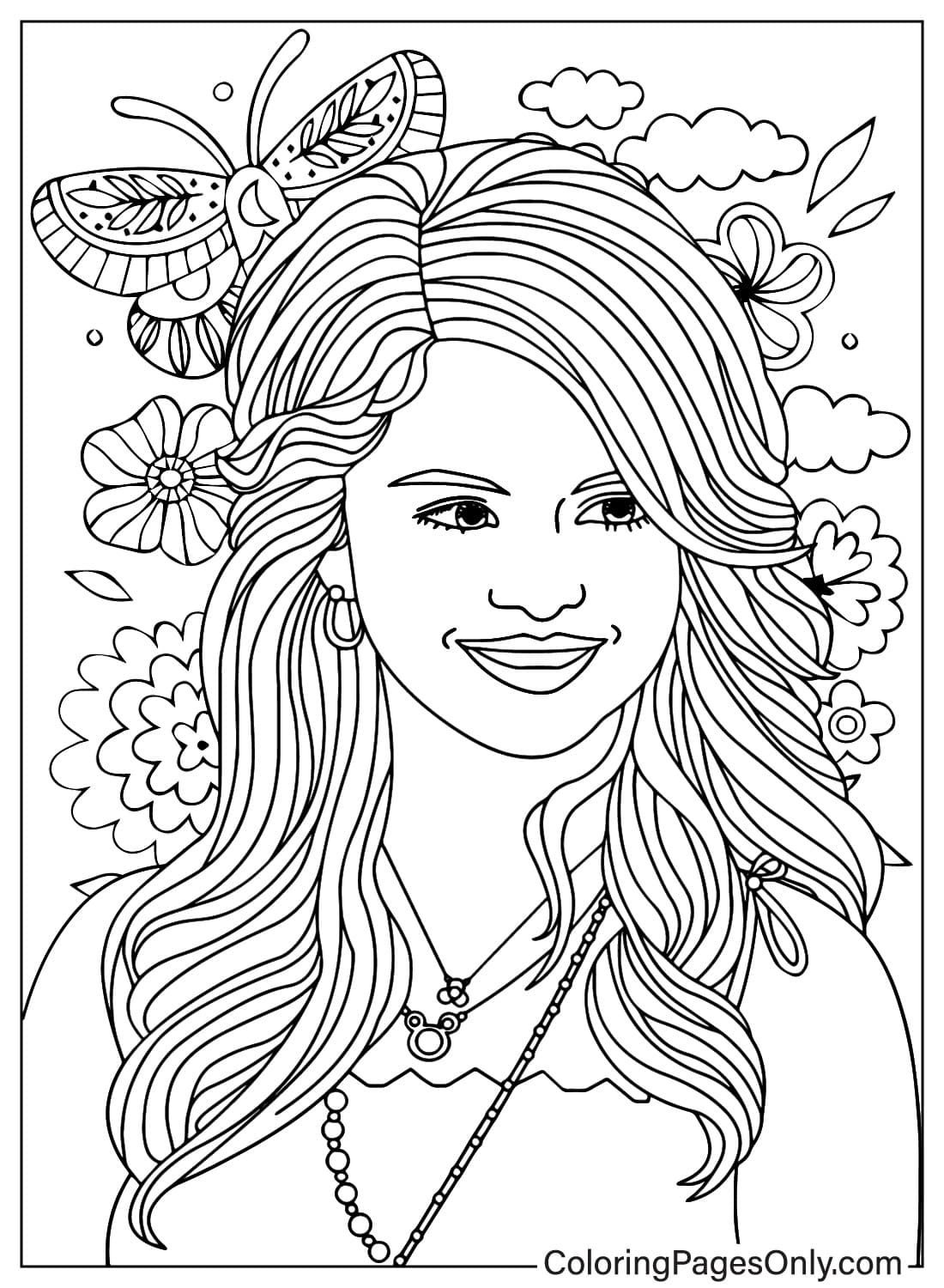 Images Selena Gomez Coloring Page from Selena Gomez