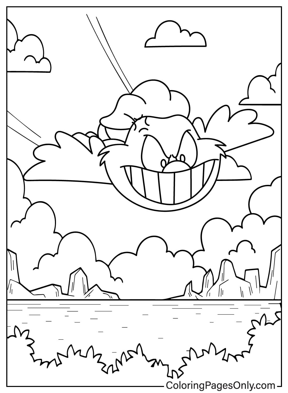 KickinChicken Fly in the Sky Coloring Page from KickinChicken