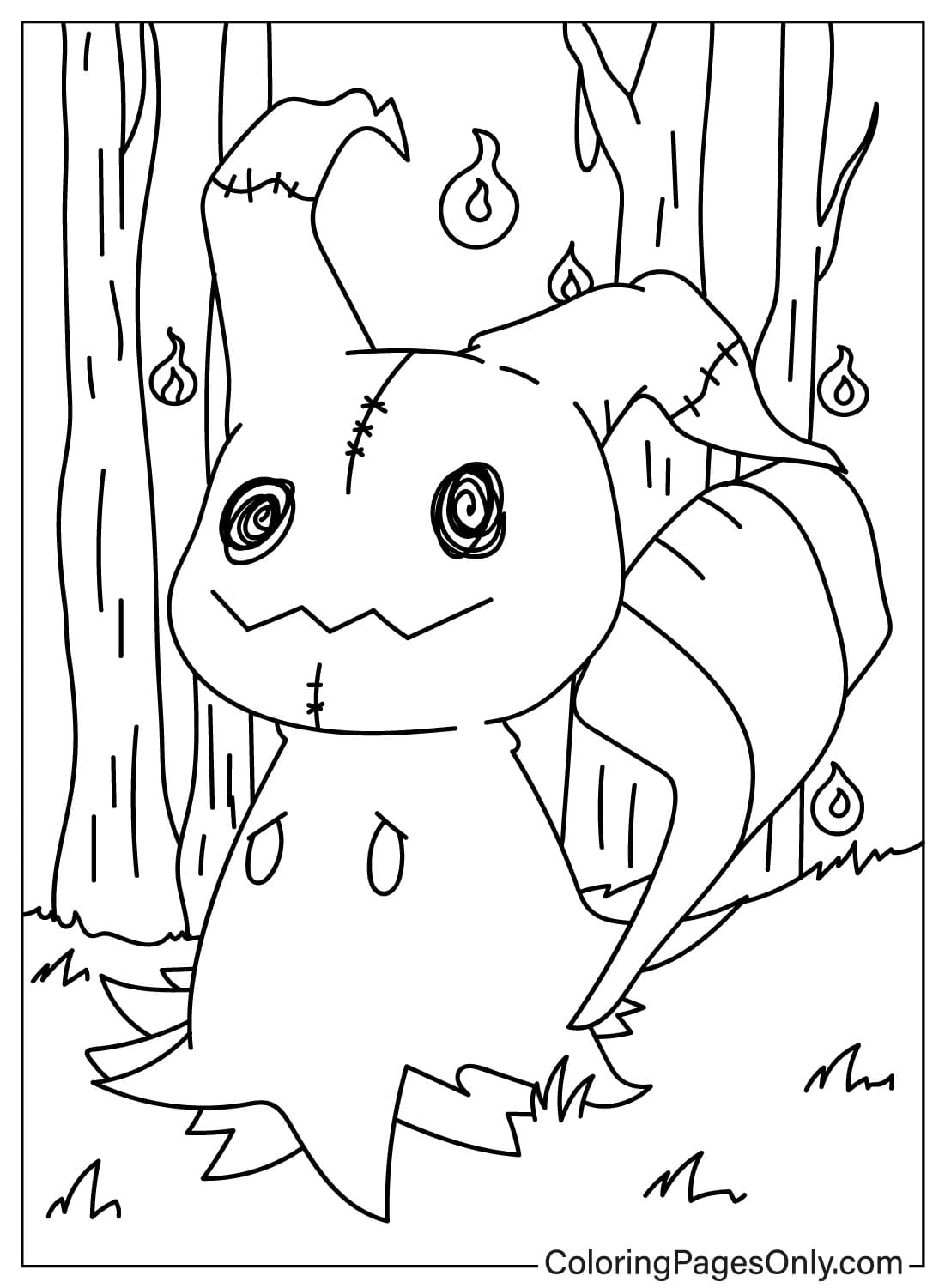 Mimikyu and Ghost in the Forest from Mimikyu
