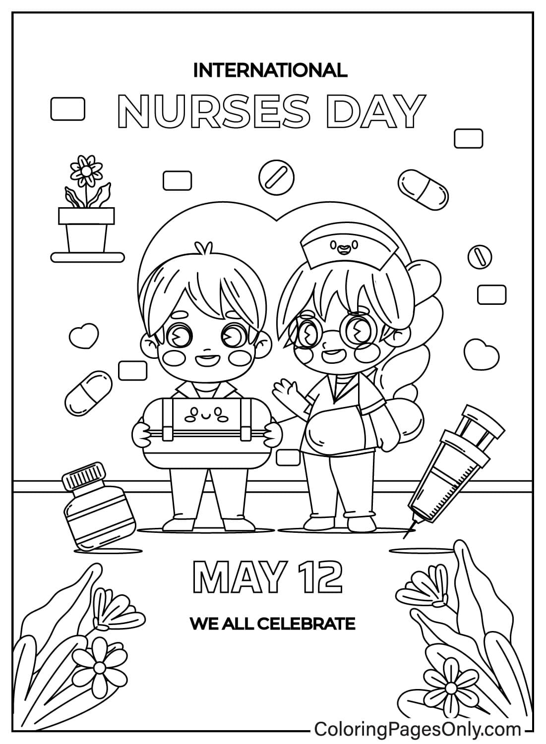 Libro para colorear de enfermera de Nurse