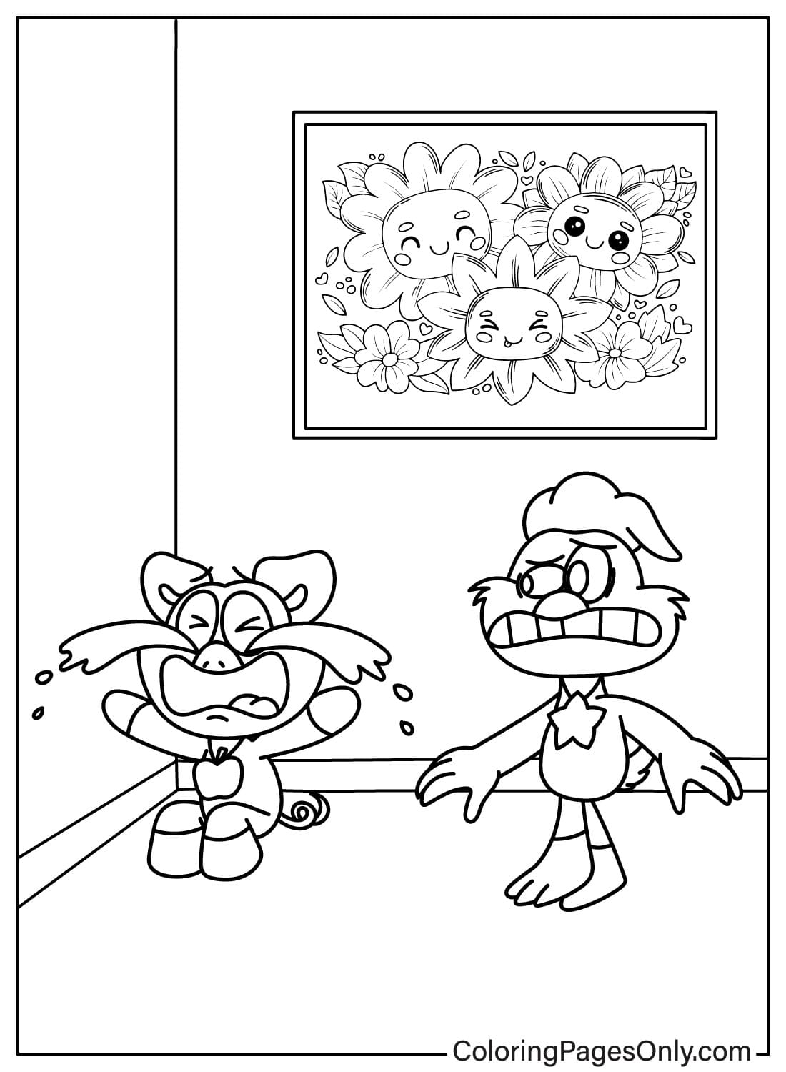 PickyPiggy and KickinChicken Coloring Page from KickinChicken