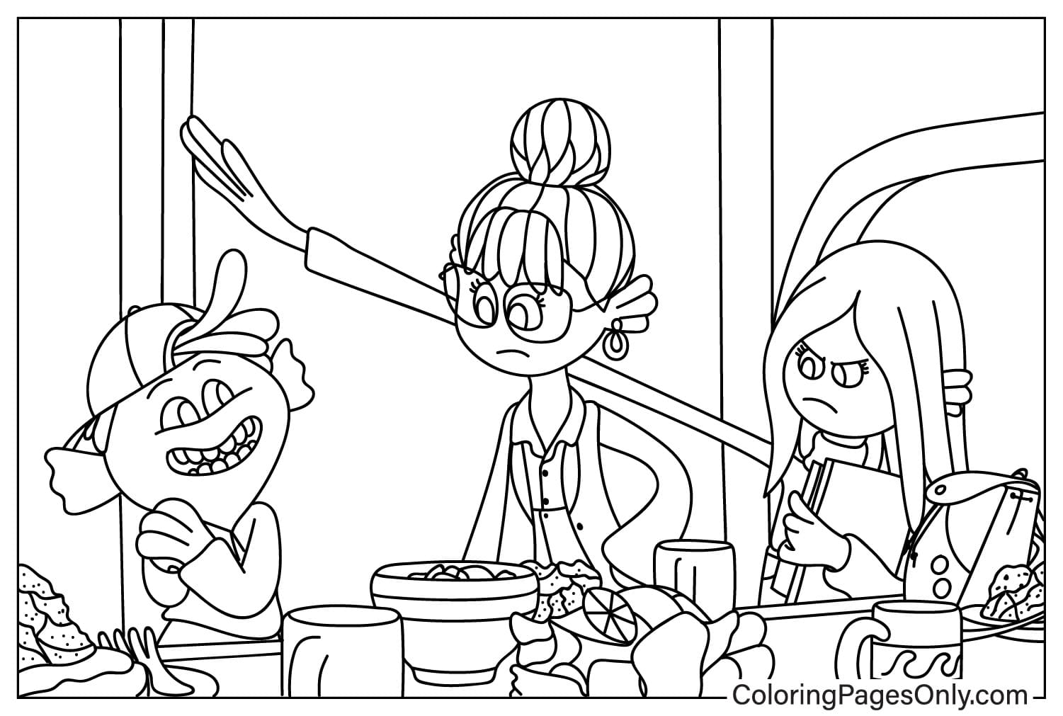 Página para colorir de Ruby Gillman Teenage Kraken para crianças de Ruby Gillman Teenage Kraken