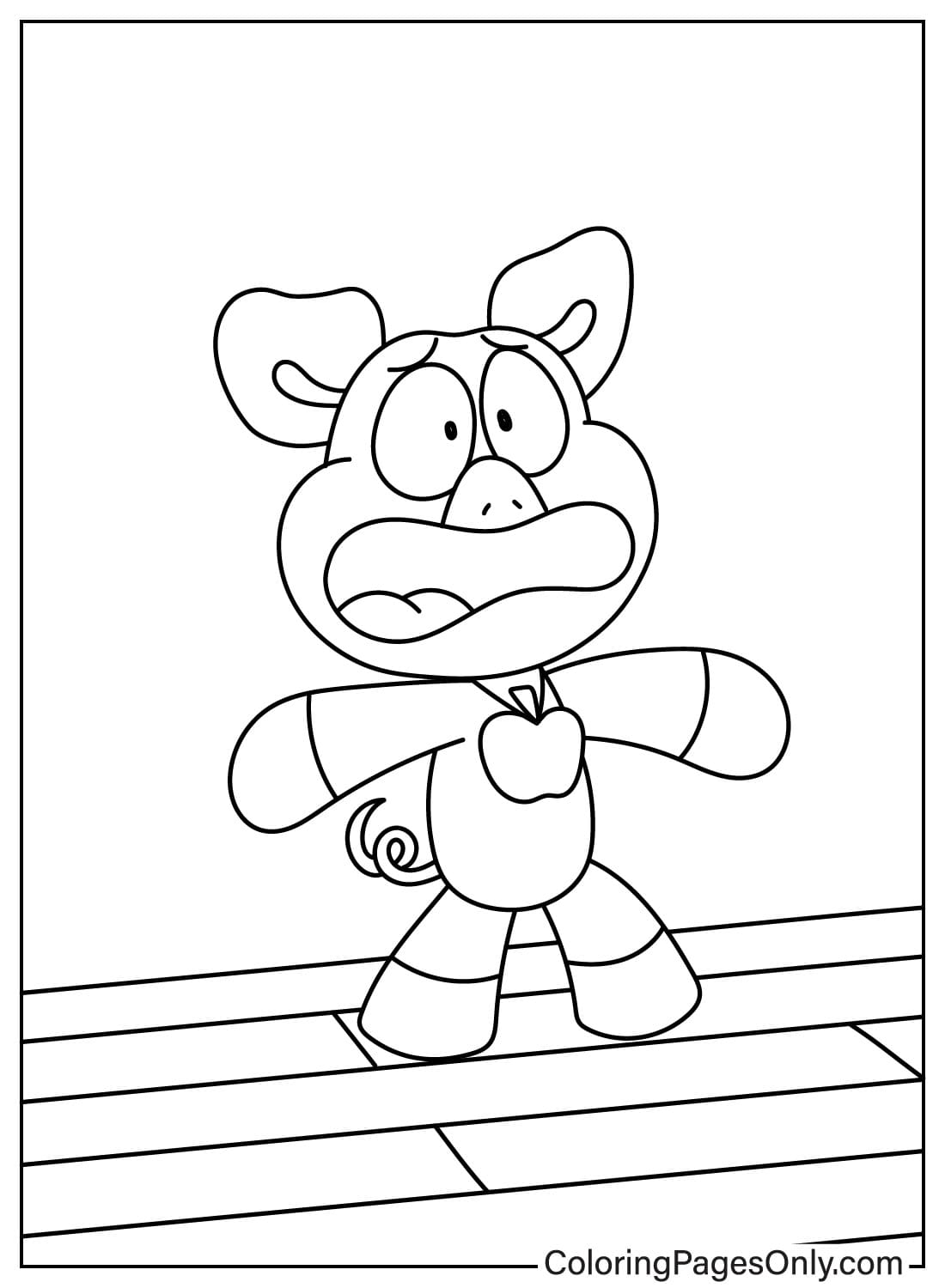Scary PickyPiggy Coloring Page from PickyPiggy