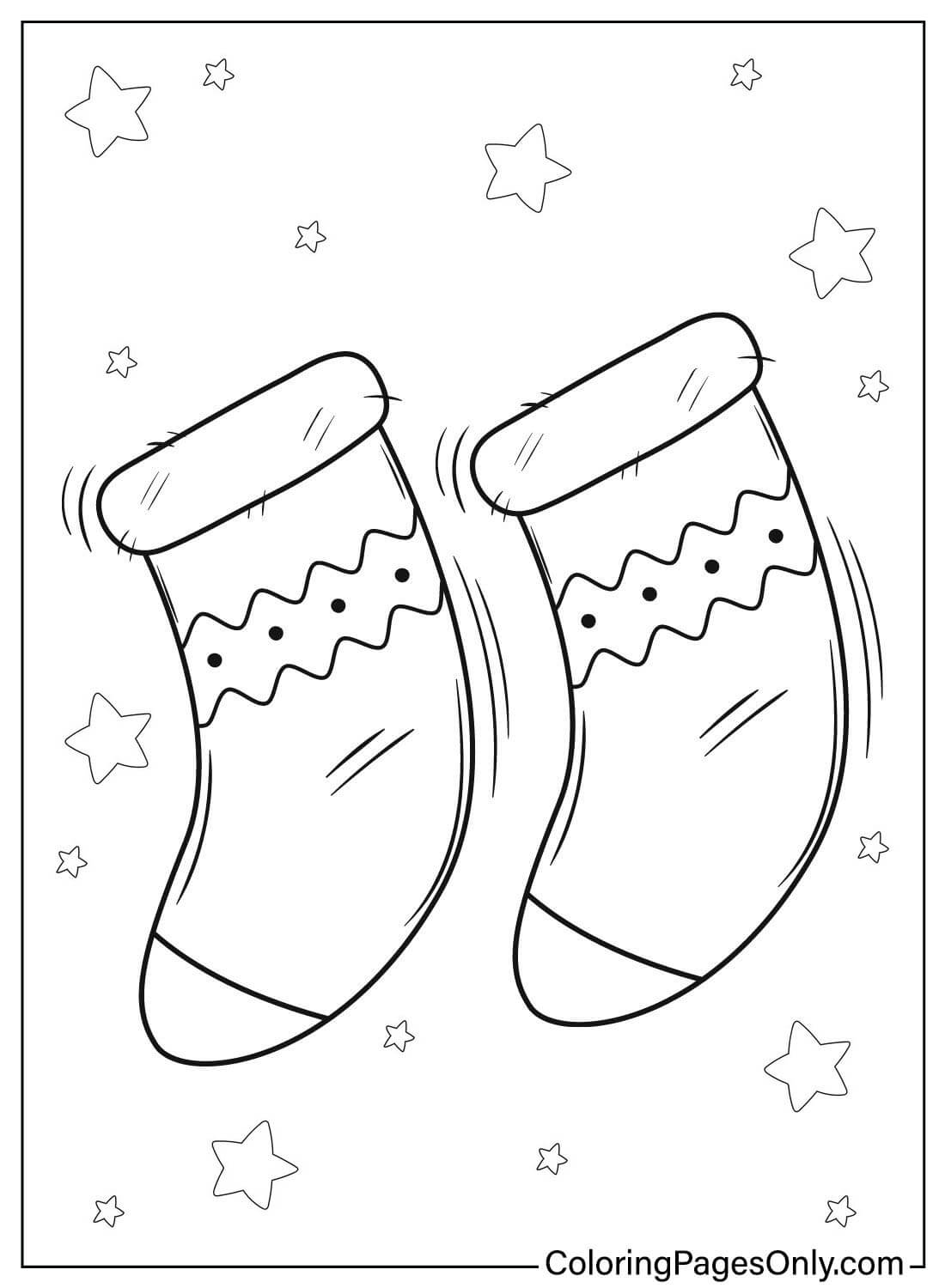 Раскраска носки для печати из носков