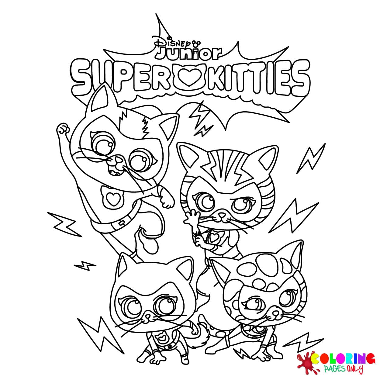 Desenhos para colorir de SuperKitties