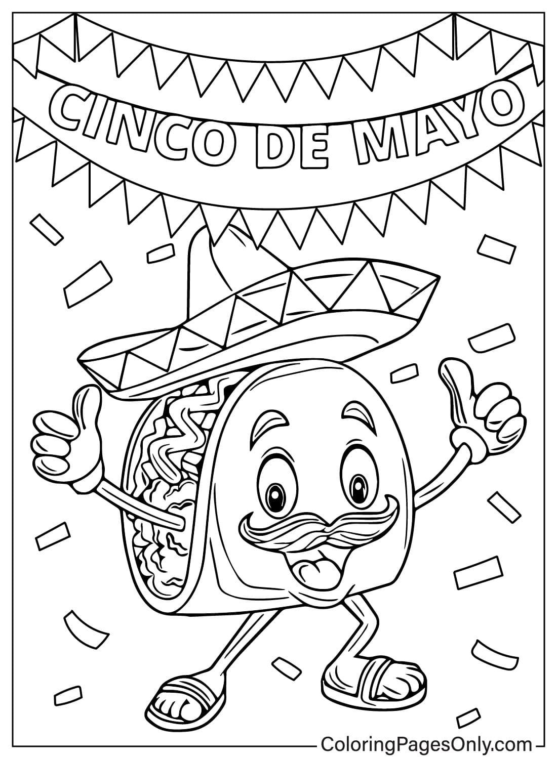 Taco comida mexicana del Cinco de Mayo