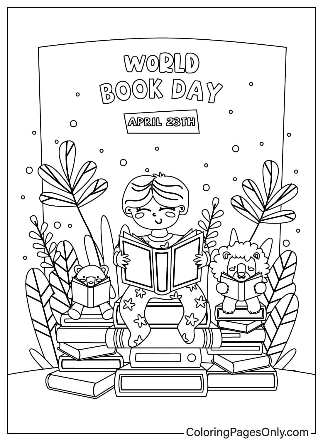 World Book Day Coloring Pages to Download from World Book Day