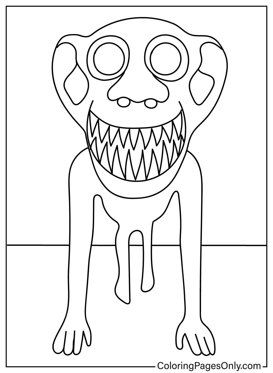 Zoonomaly Coloring Sheet for Preschoolers from Zoonomaly
