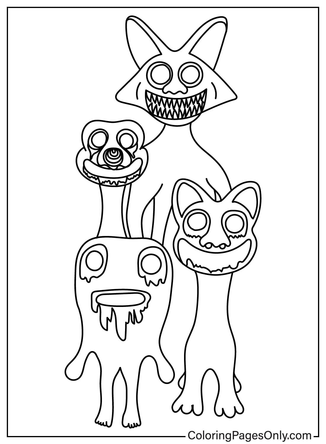 Zoonomaly Drawing Coloring Page from Zoonomaly