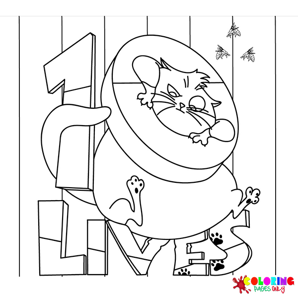 10 Lives Coloring Pages
