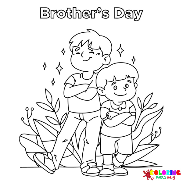 Dibujos para colorear del día del hermano