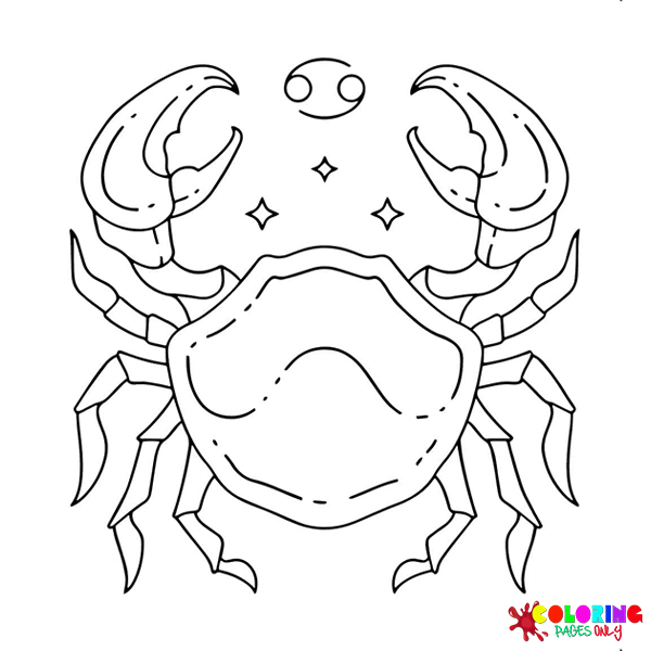 Cancer Zodiac Sign Coloring Pages