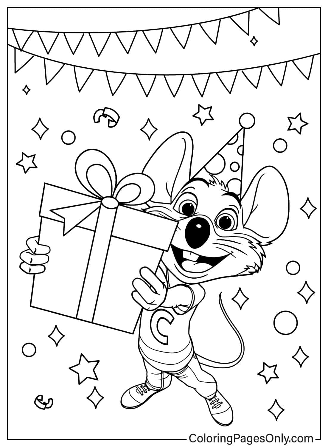 chuck-e-cheese-holding-gift-box-free-printable-coloring-pages