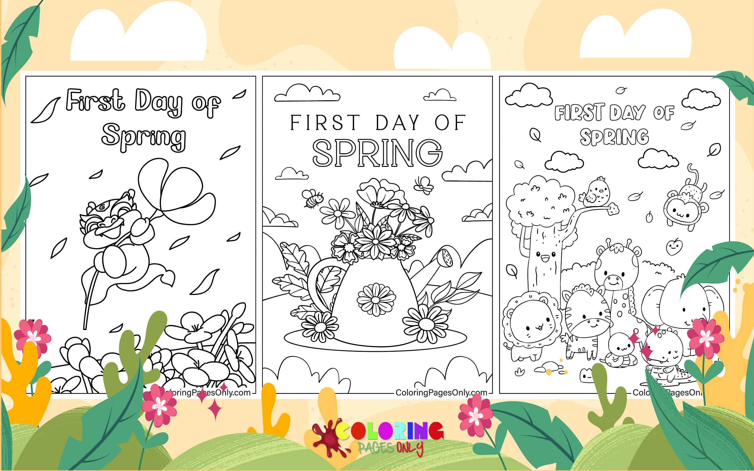 34 First Day of Spring Coloring - First Day Of Spring Coloring Pages Featured Image