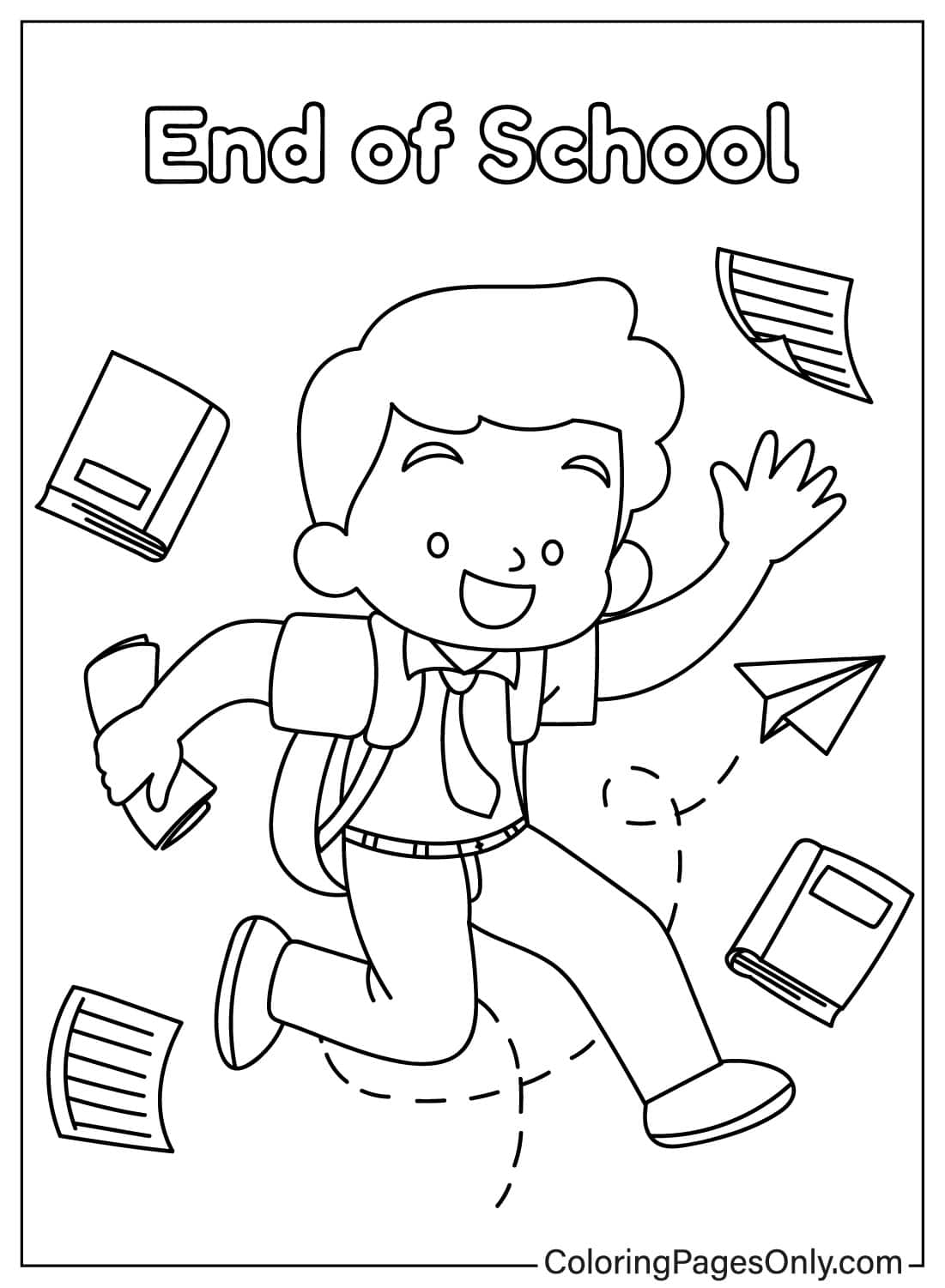 Happy Boy At The End Of School Free Printable Coloring Pages Happy Boy At The End Of School Free Printable Coloring Pages