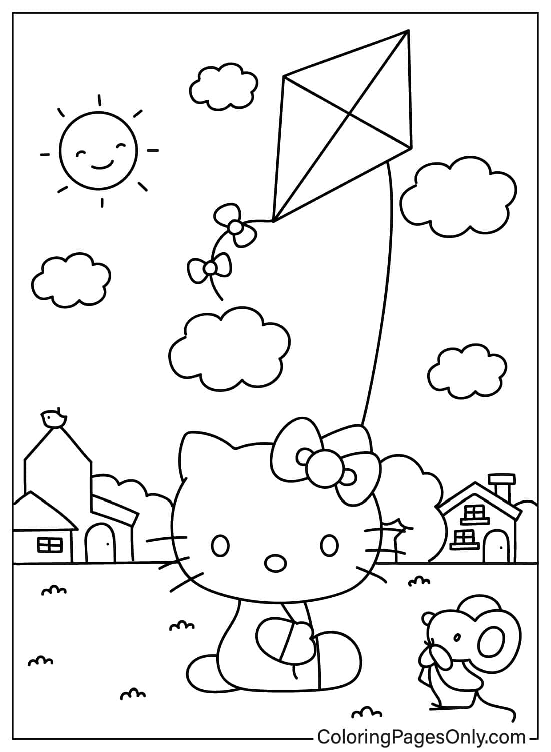 Hello Kitty 从 Kite 放风筝