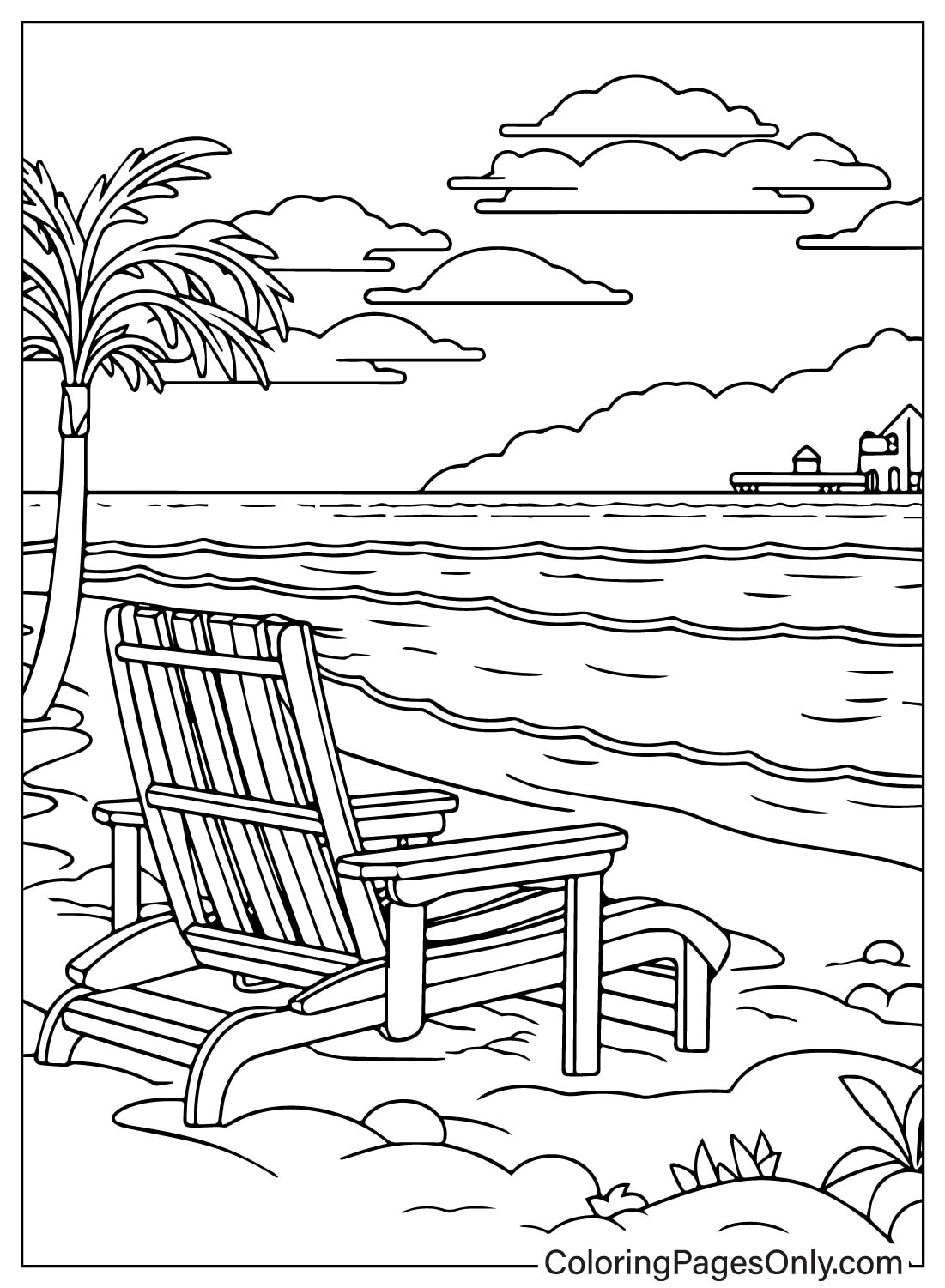 رسم توضيحي للشاطئ