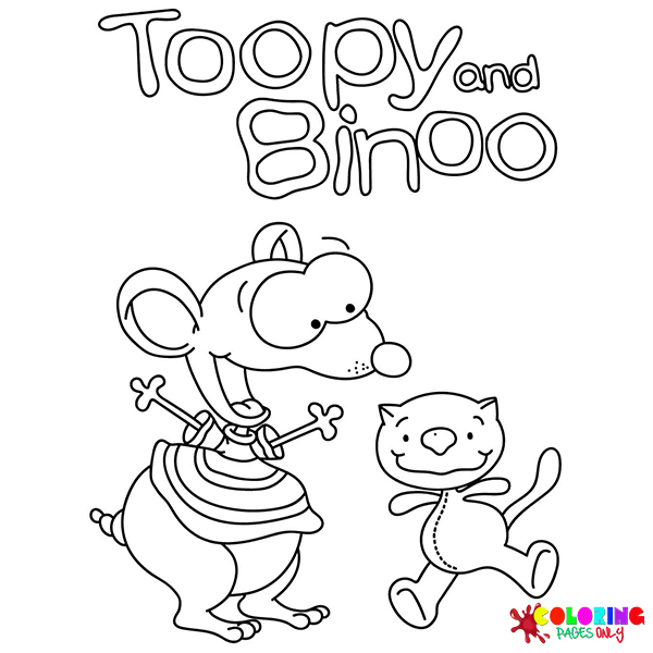 Toopy 和 Binoo 电影着色页