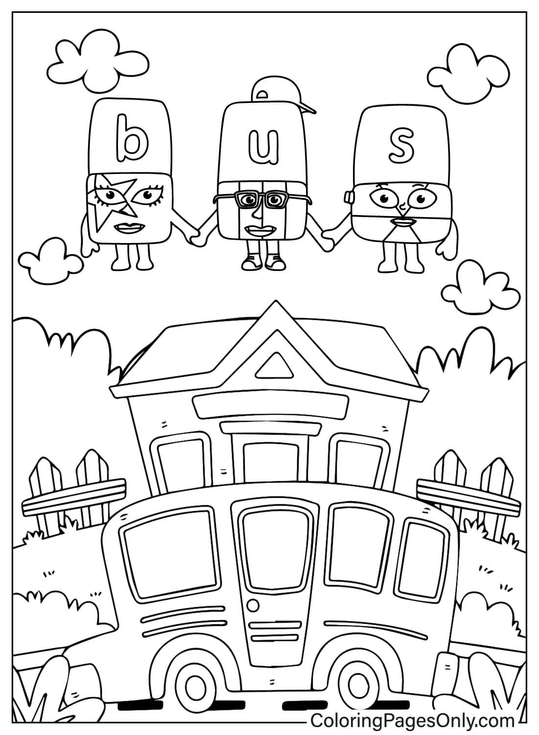 Alphablocks Coloring Pages Jungle S Infoupdate