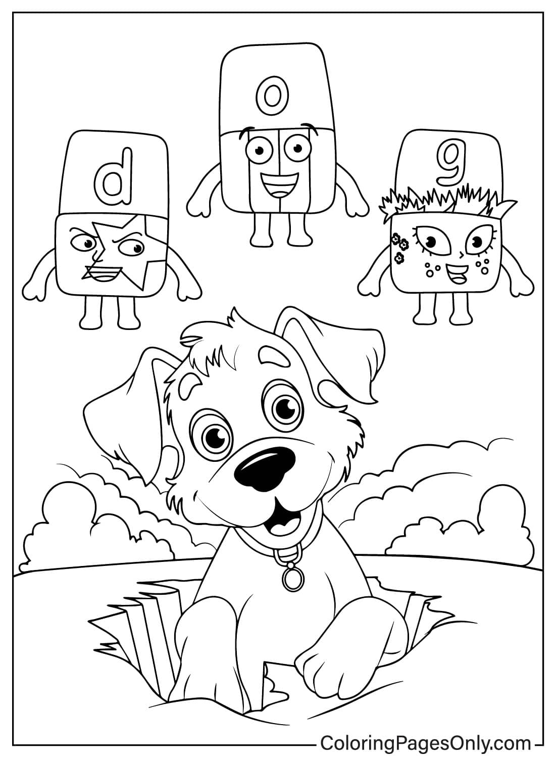 Alphablocks Coloring Pages Jungle S Infoupdate