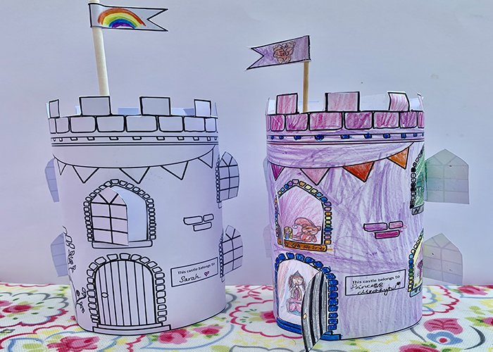 Castle coloring pages craft 2