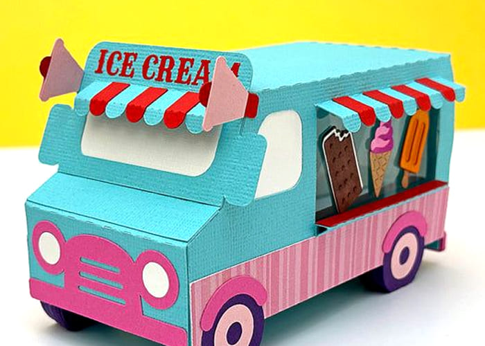 Creating Paper Models of Ice Cream Trucks paperzen ca